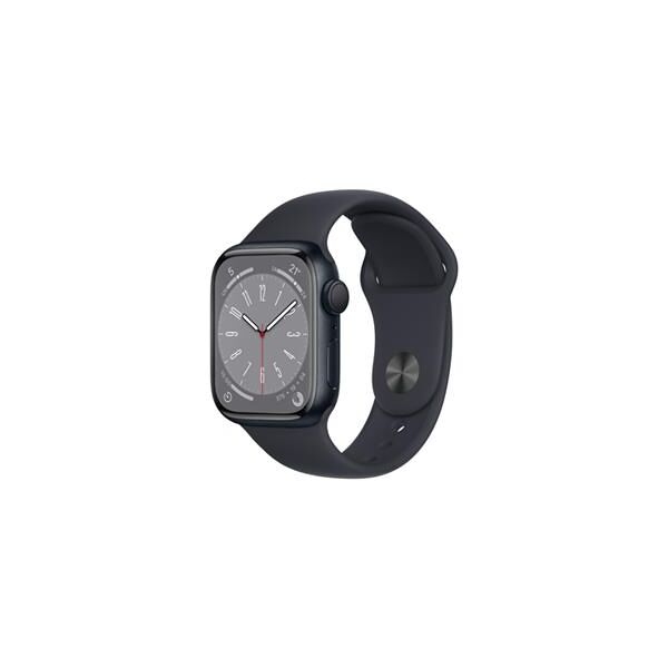 apple watch serie 8 gps + cellular 45mm alluminio mezzanotte con cinturino sport mezzanotte usato grado a