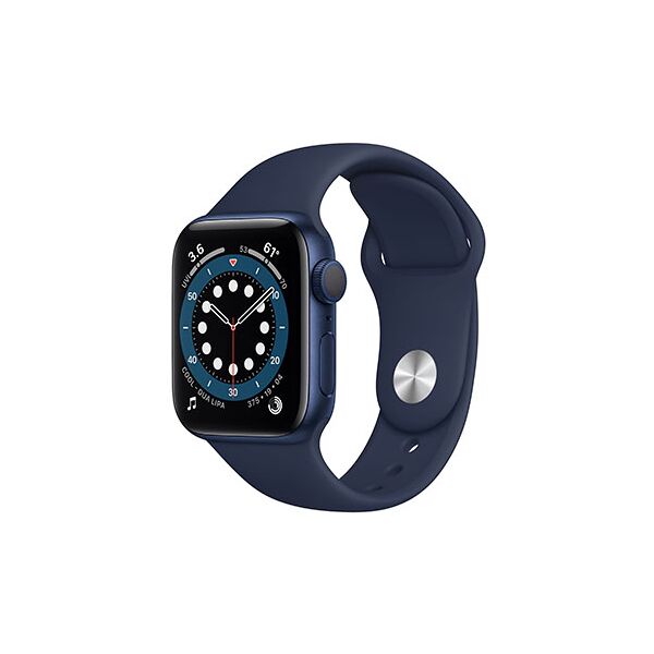 apple watch series 6 gps 40mm alluminio azzurro con cinturino sport deep navy usato grado a