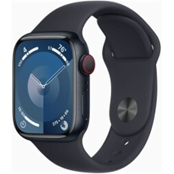 watch apple watch series 9 gps 41mm midnight aluminium case with sport band s/m - midnight eu