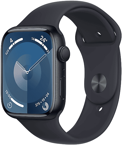 Apple Watch Series 9 GPS Cassa 45 mm in alluminio mezzanotte con Cinturino Sport - M/L