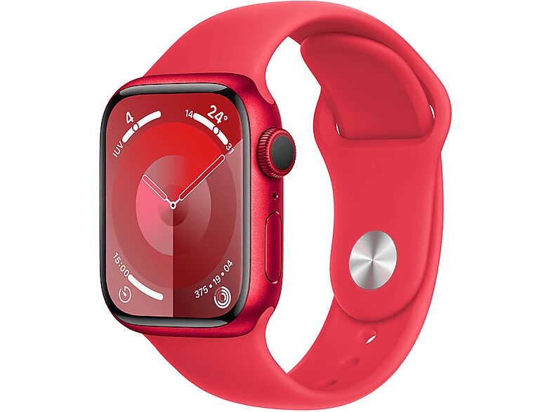 Apple Watch Series 9 GPS + Cellular, Cassa 41 mm in alluminio (PRODUCT)RED con Cinturino Sport - S/M