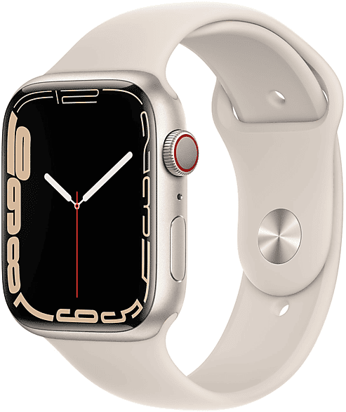 Apple Watch Series 7 GPS+Cellular 45mm in acciaio argento - Sport galassia