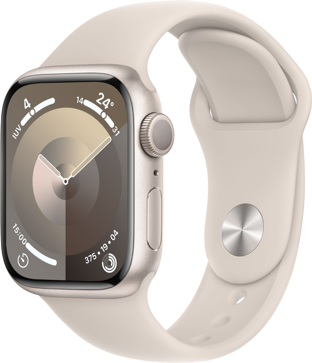 Apple watch series 9 gps 45mm alluminio galassia cinturino sport galassia taglia ml no brand eu