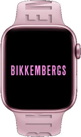 BIKKEMBERGS Orologio Smartwatch Cassa Pink 43mm X 38mm X 11mm, Cinturino Silicone Pink, Display Retina