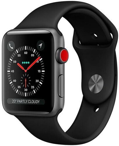 Apple Watch Series 3 (2017)   38 mm   Alluminio   GPS   grigio   Cinturino Sport nero