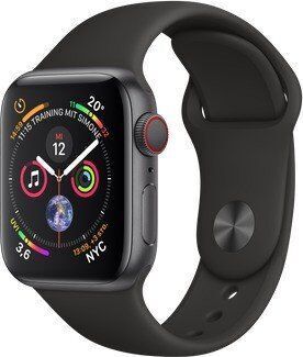 Apple Watch Series 4 (2018)   40 mm   Alluminio   GPS + Cellular   grigio   Cinturino Sport nero