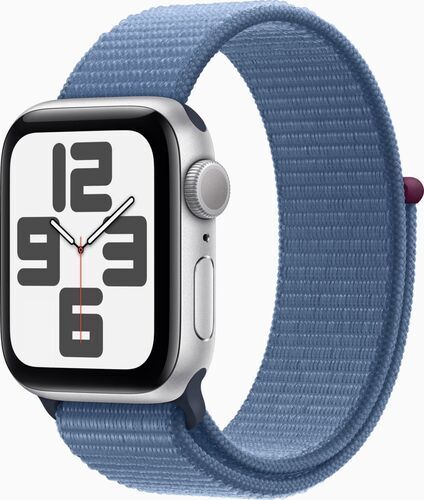 Apple Watch SE 40 mm (2022)   GPS   argento   Sport Loop Blu inverno