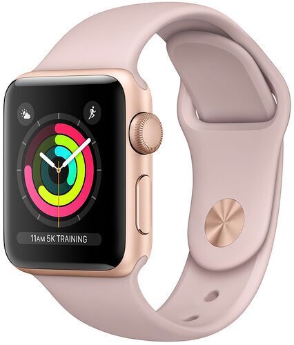 Apple Watch Series 3 (2017)   38 mm   Alluminio   GPS   oro   Cinturino Sport rosa