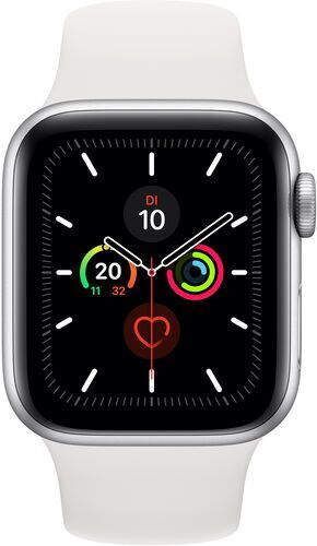 Apple Watch Series 5 (2019)   40 mm   Alluminio   GPS   argento   Cinturino Sport bianco