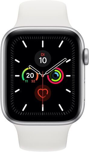 Apple Watch Series 5 (2019)   44 mm   Alluminio   GPS   argento   Cinturino Sport bianco