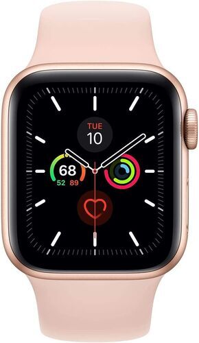 Apple Watch Series 5 (2019)   44 mm   Acciaio inossidabile   GPS + Cellular   oro   Cinturino Sport rosa