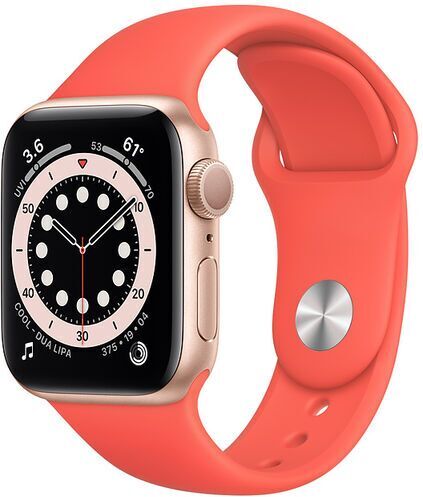 Apple Watch Series 6 Alluminio 40 mm (2020)   GPS + Cellular   oro   Cinturino Sport Rosa agrumi