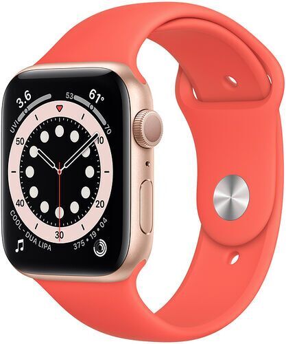 Apple Watch Series 6 Alluminio 44 mm (2020)   GPS + Cellular   oro   Cinturino Sport Rosa agrumi