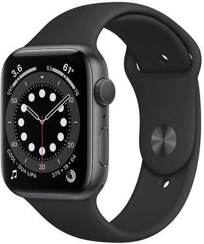 Apple Watch Series 6 Alluminio 44 mm (2020)   GPS   grigio siderale   Cinturino Sport nero