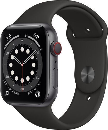 Apple Watch Series 6 Alluminio 44 mm (2020)   GPS + Cellular   grigio siderale   Cinturino Sport nero