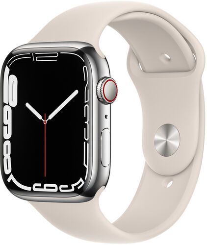 Apple Watch Series 7 Alluminio 45 mm (2021)   GPS   argento   Cinturino Sport Galassia