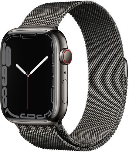 Apple Watch Series 7 Acciaio inossidabile 45 mm (2021)   GPS + Cellular   grafite   Loop in maglia milanese color grafite