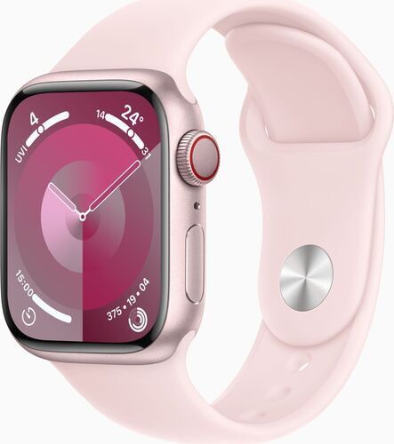 Apple Watch Series 9 Alluminio 41 mm (2023)   GPS + Cellular   rosa   Cinturino Sport rosa confetto M/L