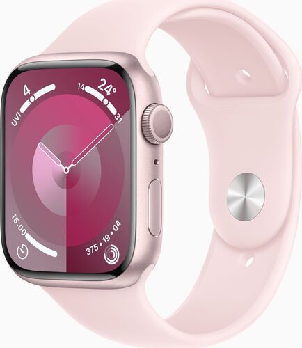 Apple Watch Series 9 Alluminio 45 mm (2023)   GPS + Cellular   rosa   Cinturino Sport rosa confetto M/L