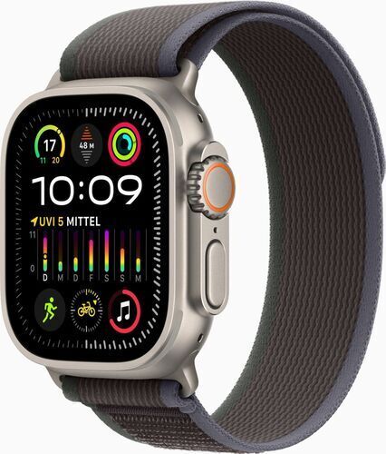 Apple Watch Ultra 2 (2023)   GPS + Cellular   argento   Trail Loop blu/nero S/M