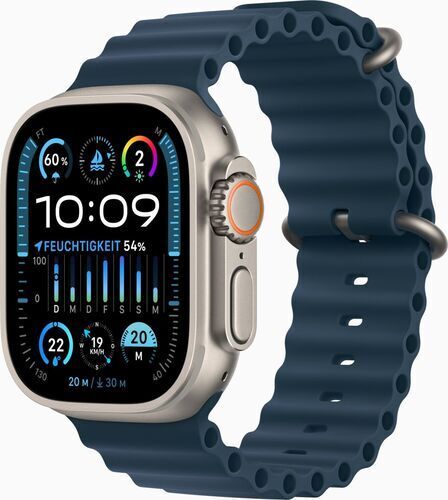 Apple Watch Ultra 2 (2023)   GPS + Cellular   argento   Cinturino Ocean blu