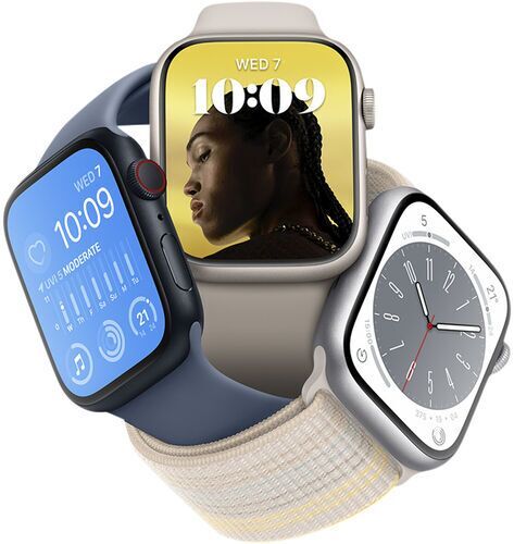Apple Watch Series 8 Acciaio inossidabile 45 mm (2022)   GPS + Cellular   oro   Cinturino Sport Mezzanotte