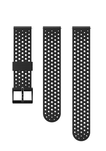 Suunto 20mm Athletic 1 Silicone Strap - cinturino orologio Black/Black S+M (120-220 mm)