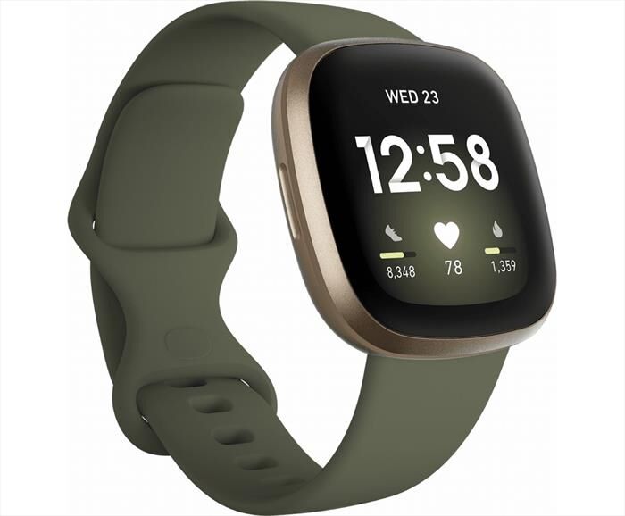 FITBIT Versa 3 Nero Alluminio/oliva-nero Alluminio/oliva