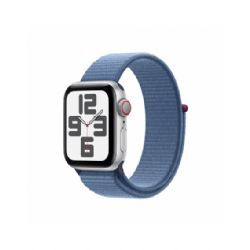 Apple Watch Se Gps + Cellular 40mm Silver Aluminium Case With Winter Blue Sport Loop - Mrgq3ql/a