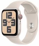 Apple Watch Se Gps + Cellular 44mm Starlight Aluminium Case With Starlight Sport Band - S/m - Mrgu3ql/a