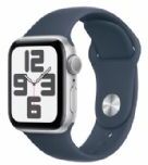 Apple Watch Se Gps 40mm Silver Aluminium Case With Storm Blue Sport Band - S/m - Mre13ql/a