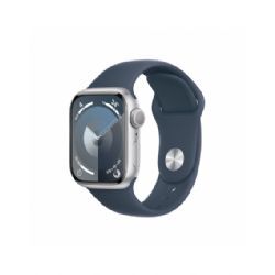 Apple Watch Series 9 Gps 41mm Silver Aluminium Case With Storm Blue Sport Band - S/m - Mr903ql/a