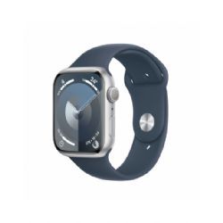 Apple Watch Series 9 Gps 45mm Silver Aluminium Case With Storm Blue Sport Band - S/m - Mr9d3ql/a