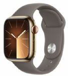 Apple Watch Seriesâ 9 Gps + Cellular 41mm Gold Stainless Steel Case With Clay Sport Band - M/l - Mrj63ql/a