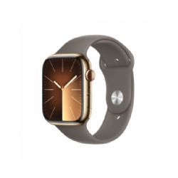 Apple Watch Seriesâ 9 Gps + Cellular 45mm Gold Stainless Steel Case With Clay Sport Band - M/l - Mrmt3ql/a