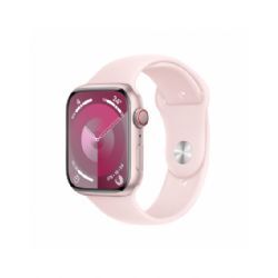 Apple Watch Seriesâ 9 Gps + Cellular 45mm Pink Aluminium Case With Light Pink Sport Band - M/l - Mrml3ql/a