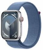 Apple Watch Seriesâ 9 Gps + Cellular 45mm Silver Aluminium Case With Winter Blue Sport Loop - Mrmj3ql/a