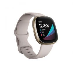 Fitbit Smartwatch Sense Lunar White Soft Gold