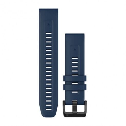 Garmin Cinturino in silicone per Quatix 22 mm. Captain Blue con componenti in acciaio inox nero