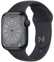 Apple Watch Serie 8 GPS + Cellular 45mm alluminio mezzanotte con cinturino sport mezzanotte Usato Grado A