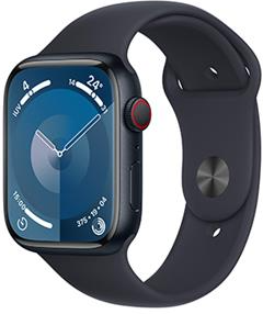 Apple Watch Series 9 GPS + Cellular 45mm alluminio mezzanotte con cinturino Sport mezzanotte Usato Grado A