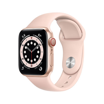 Apple Watch Series 6 GPS + Cellular 40mm alluminio oro con cinturino Sport rosa sabbia Usato Grado B