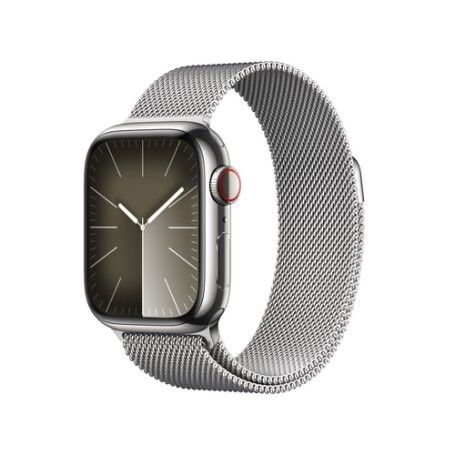 Apple Watch Series 9 GPS + Cellular Cassa 41mm in Acciaio inossidabile Argento con Cinturino Sport Loop Milanese (MRJ43QL/A)