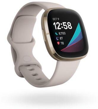 Fitbit Sense AMOLED Bianco GPS (satellitare) (FB512GLWT)