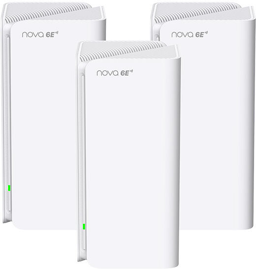 Tenda MX21 Pro(3-pack) Tri-band (2,4 GHz/5 GHz/6 GHz) Wi-Fi 6 (802.11ax) Bianco Interno [MX21 Pro(3-pack)]