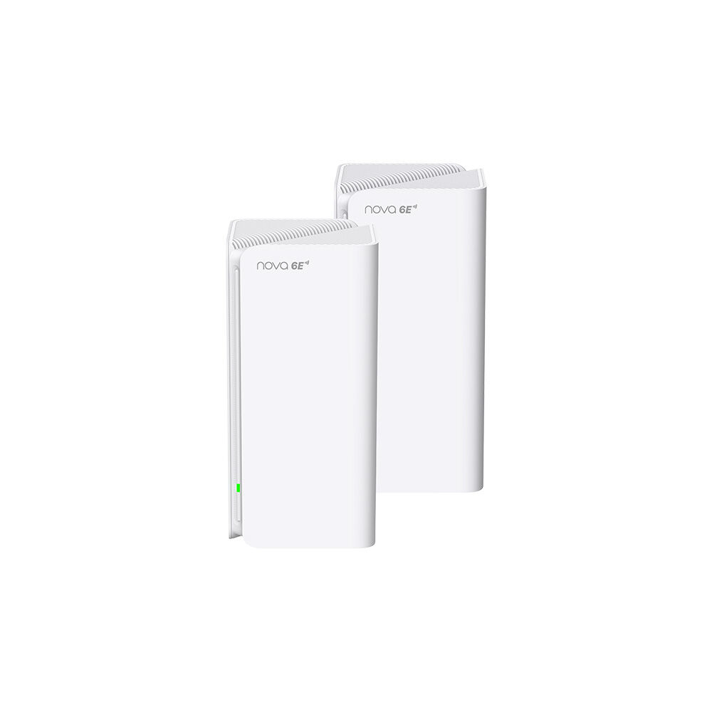 Tenda MX21 Pro(2-pack) Tri-band (2,4 GHz/5 GHz/6 GHz) Wi-Fi 6 (802.11ax) Bianco 3 Interno [MX21 Pro(2-pack)]