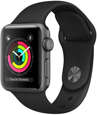 Apple Watch Series 3 GPS, 38mm in alluminio grigio siderale con cintur