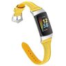 DONEDYNAMIC Bands compatibel met Charge 5, lederen horlogeband voor dames en heren, snelsluiting horlogeband Charge 5 (geel)