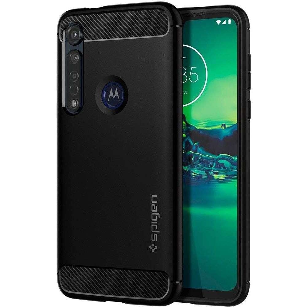 Spigen Motorola Moto G8 Plus Hoesje: Spigen Rugged Armor Backcover