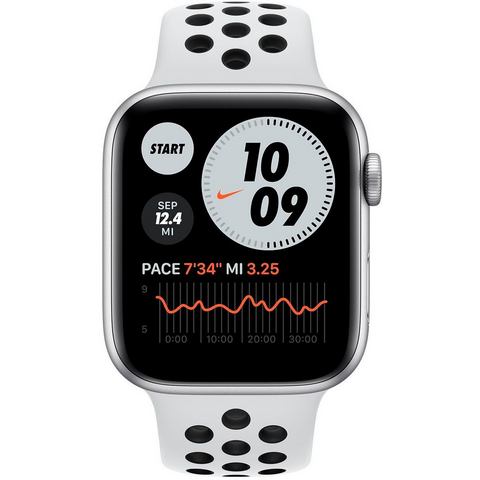 Apple »Nike Series 6 GPS + Cellular, Aluminiumgehäuse mit Nike Sportarmband 44mm« watch  - 632.30 - zilver